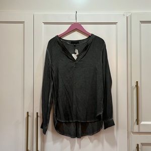 Sanctuary split neck tunic top